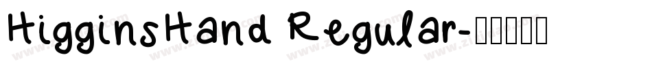 HigginsHand Regular字体转换
